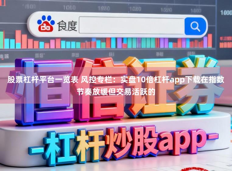 股票杠杆平台一览表 风控专栏：实盘10倍杠杆app下载在指数节奏放缓但交易活跃的